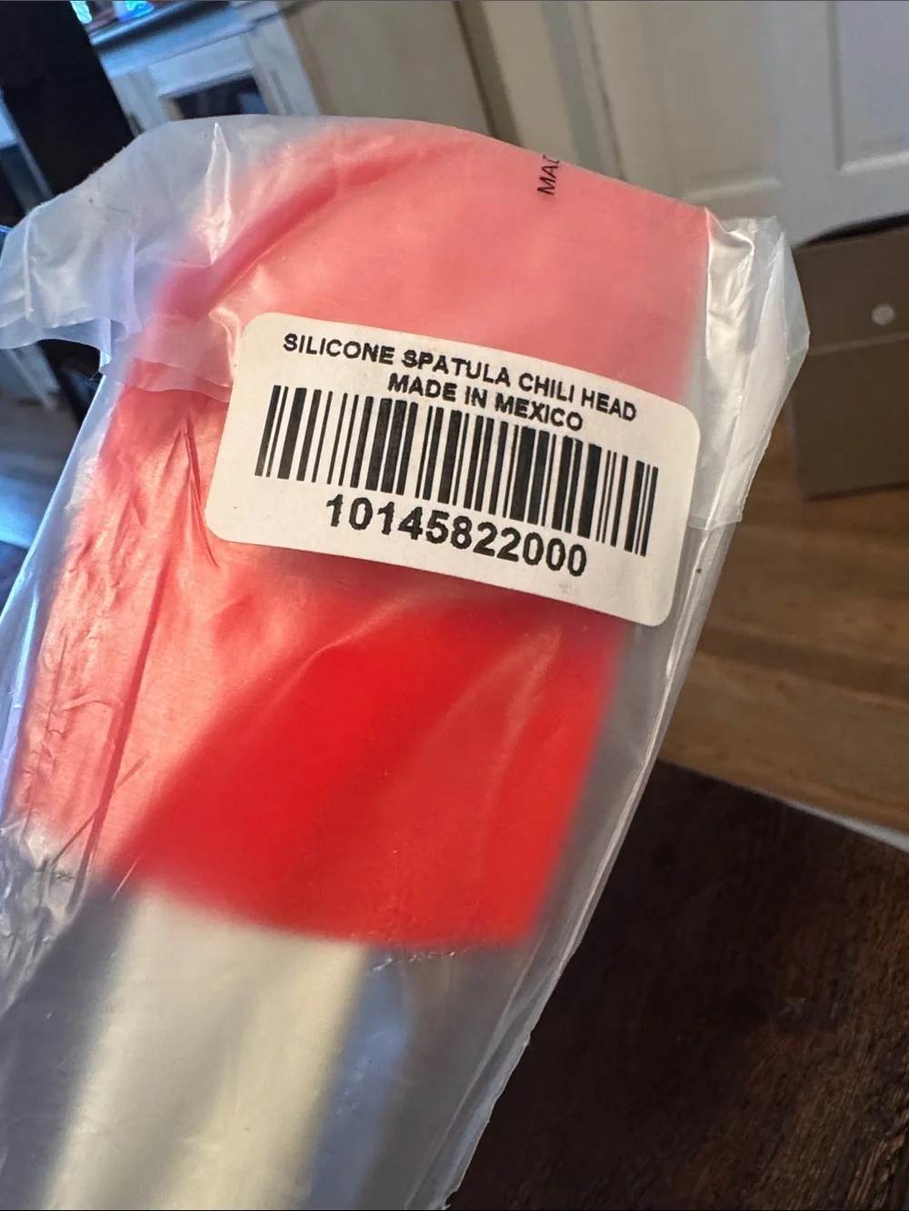 Red Silicone Spatula with White Handle Tupperware NEW